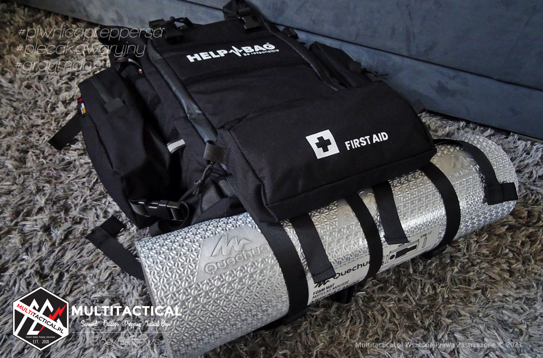 Multitactical.pl - Survival Outdoor Prepping Tactical Gear - Preppers - Urban Survival - Gray Man - HELP BAG - Modułowy zestaw ewakuacyjny - Plecak Help Bag - Torba Help Bag - Zestaw przetrwania - Gray Man - Piwnica preppersa - Plecak ewakuacyjny