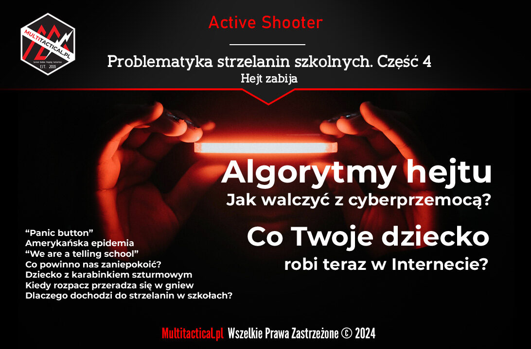 Multitactical.pl - Survival Outdoor Prepping Tactical Gear - Preppers - Active Shooter - Aktywny strzelec - Problematyka strzelanin szkolnych - Hejt zabija - Cyberprzemoc - Agresja werbalna - Agresja fizyczna - Mowa nienawiści